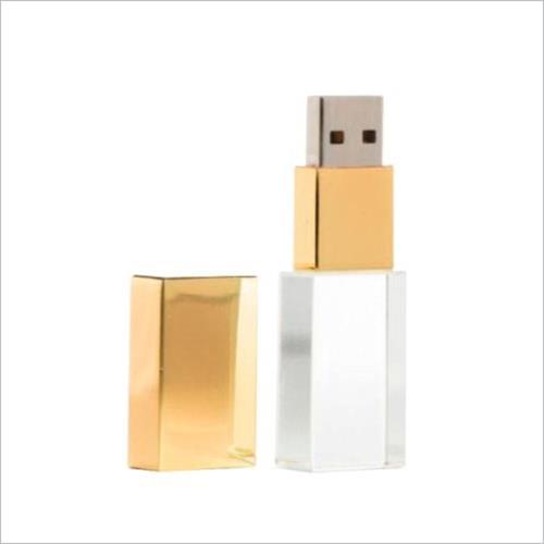 Pen Drive Vidro Dourado Personalizado